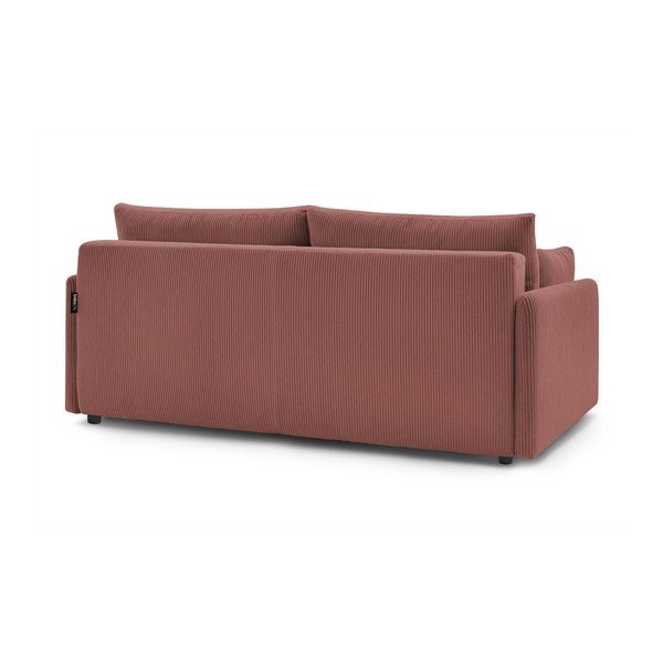 Divano rosa allungabile con rivestimento in velluto a coste 211 cm Marcel – Bobochic Paris-image-4