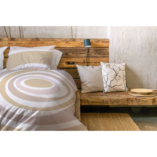 Biancheria da letto singola in cotone sateen bianco e beige 140x200 cm Student Collection - Butter Kings-image-1