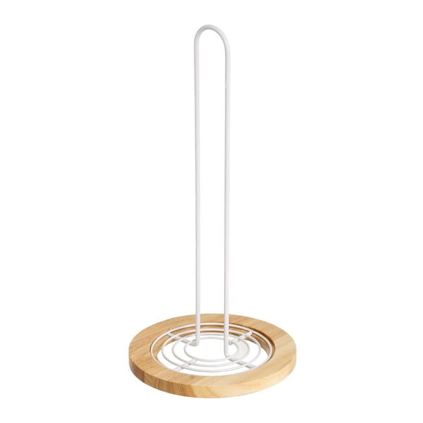 Portarotolo da cucina verticale bianco/di colore naturale in metallo ø 15 cm – Casa Selección