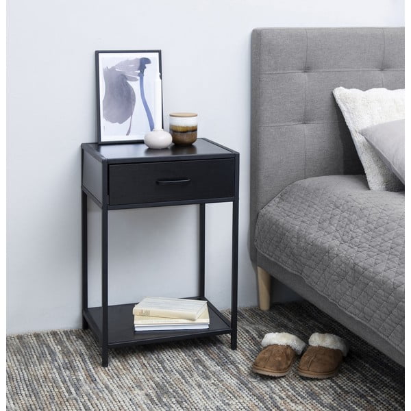 Comodino nero Seaford - Actona-image-1