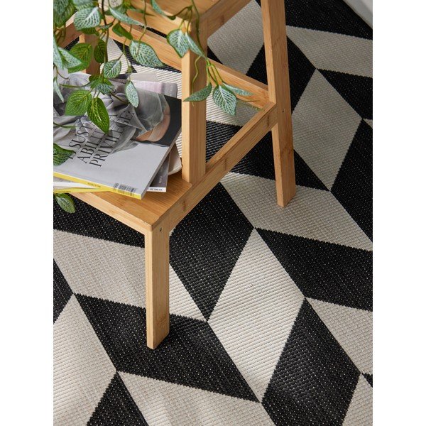 Tappeto da interno/esterno nero/color crema 160x230 cm Haringey Terrick – Ted Baker-image-1