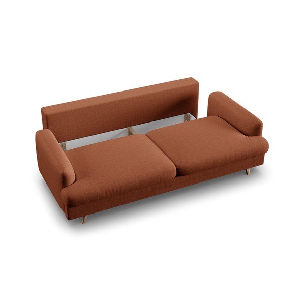 Divano color terracotta allungabile/con contenitore 233 cm Naomi – Micadoni -image-4