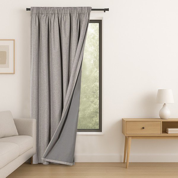 Tenda oscurante grigio tortora 140x250 cm Corita – Restilo-image-1