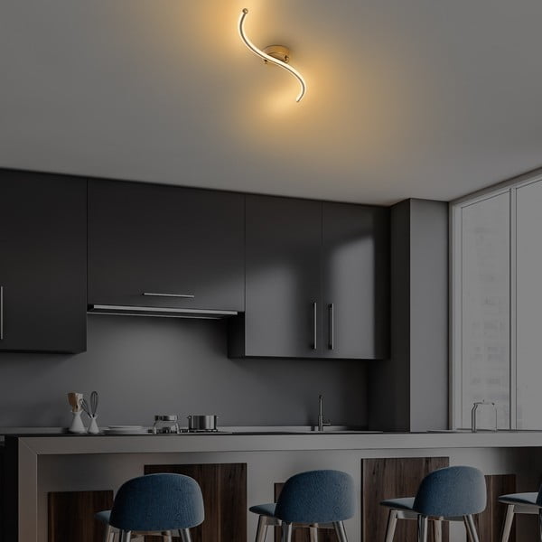 Plafoniera LED dorata 10x67 cm Yilan – Opviq lights-image-3