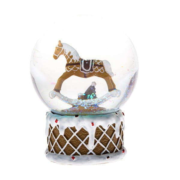 Palla di neve in poliresina (altezza totale 10 cm) Snowy Horse – Dakls