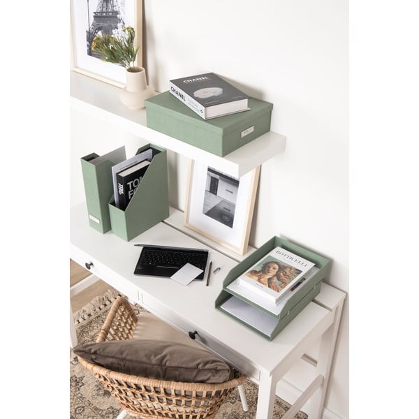 Set di organizer verdi in cartone per documenti 5 pz Holger Canvas Paper Laminate – Bigso-image-3