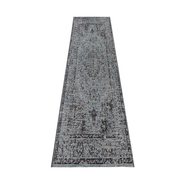 Runner da esterno blu Cenon, 77 x 200 cm Curious - Elle Decoration-image-1