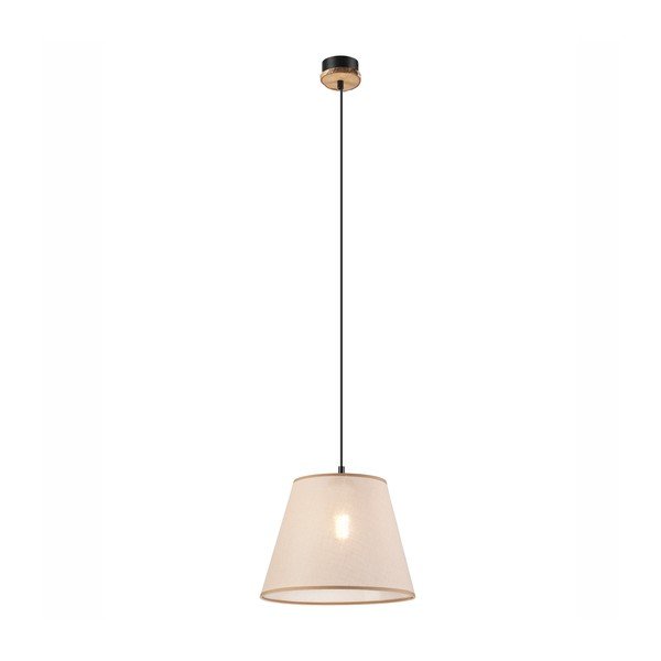 Lampada a sospensione nera con paralume in tessuto ø 30 cm Paco - LAMKUR