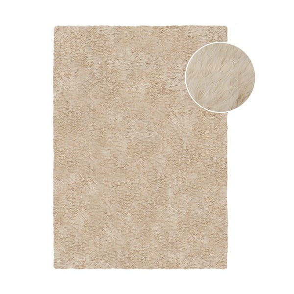 Tappeto in pelliccia sintetica beige 120x170 cm Alpine Faux Fur - Flair Rugs