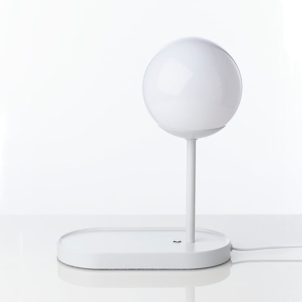 Lampada da tavolo a LED bianca (altezza 33 cm) Pogo - Tomasucci