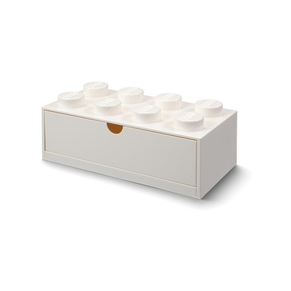 Scatola da tavolo bianca con cassetto Doppio - LEGO®