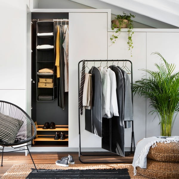 Borsa nera per abiti appesi - Compactor-image-2