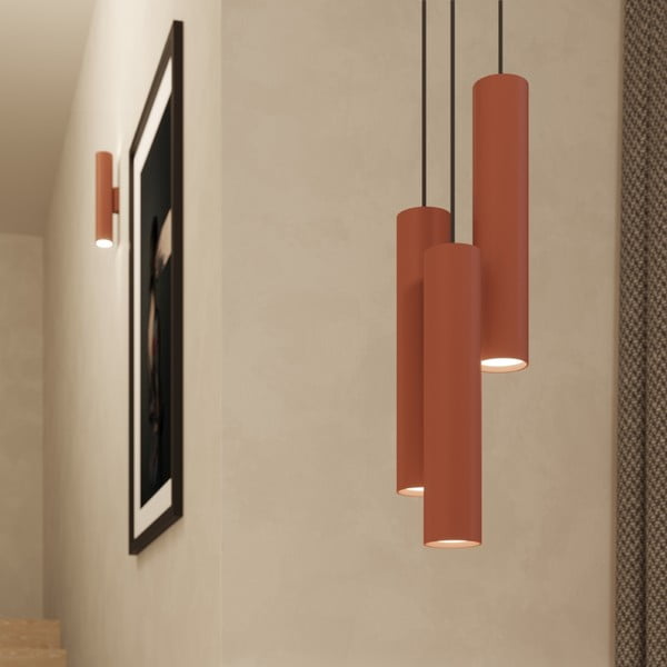 Lampadario color mattone Castro – Sollux-image-3