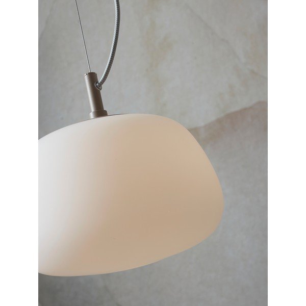Lampada a sospensione crema con paralume in vetro ø 25 cm Sapporo - it's about RoMi-image-2