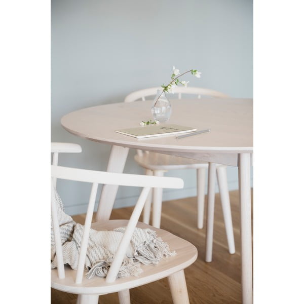 Tavolo da pranzo rotondo con piano in rovere 115x115 cm Yumi - Rowico-image-1