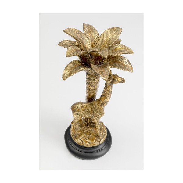 Portacandele decorativo color oro Giraffe Palm Tree, altezza 35 cm - Kare Design-image-3