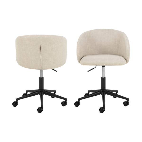 Sedia da ufficio beige Eleanor – Actona-image-4