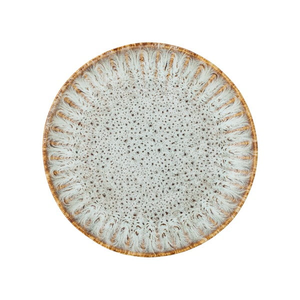 Piatto da portata blu e beige in gres ø 17 cm Fleur – Bloomingville