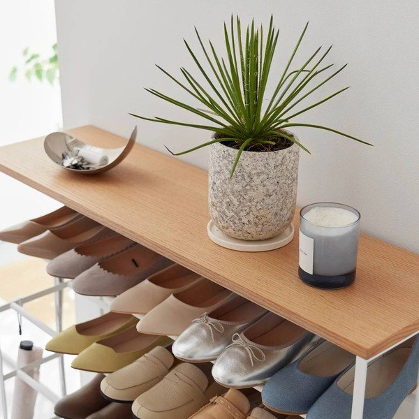 Scarpiera bianca in metallo 90,5x87x26 cm Tower – YAMAZAKI-image-2