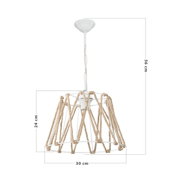 Lampada da soffitto in colore bianco-naturale 55x30 cm - Squid Lighting-image-3
