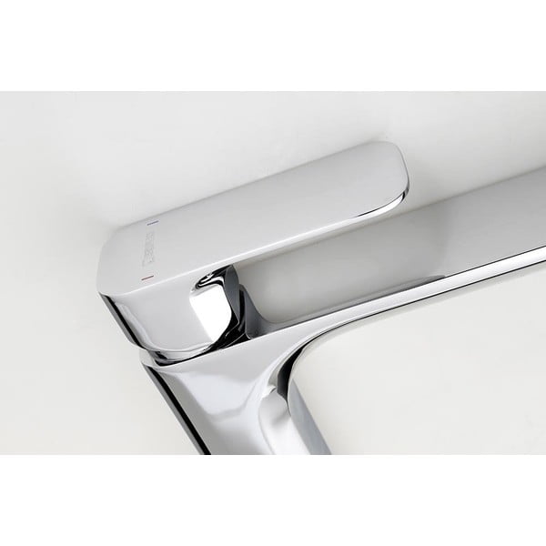 Rubinetto per lavandino in argento lucido verticale Spy – Sapho-image-2