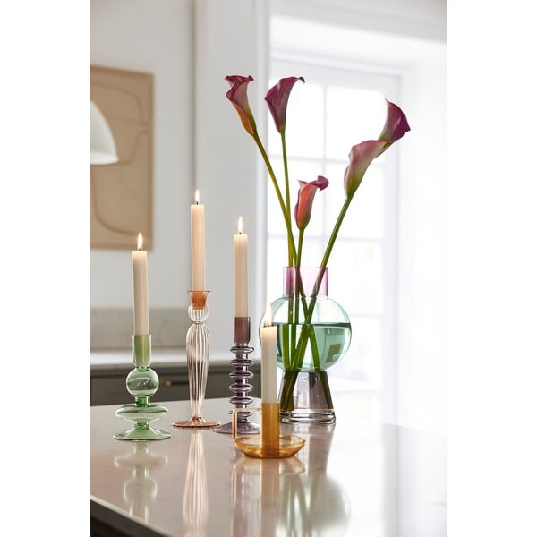 Portacandele in vetro rosa - Bahne & CO-image-4