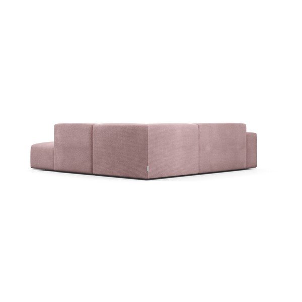 Divano angolare in velluto a coste rosa, 260 cm, angolo destro Karen - Marie Claire Home-image-4