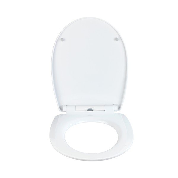 Sedile del water grigio e bianco - Wenko-image-3