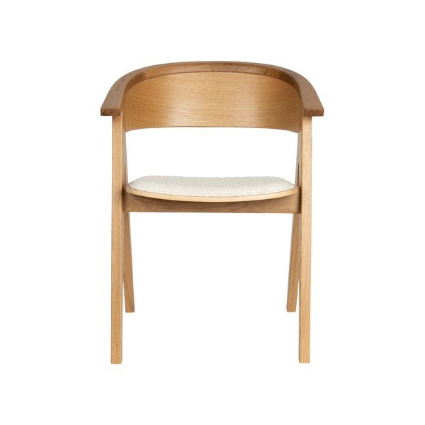 Sedia da pranzo di colore naturale in imbottito con braccioli NDSM – Zuiver-image-3