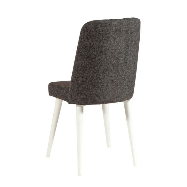 Sedia da pranzo in velluto antracite Stormi Sandalye - Kalune Design-image-1