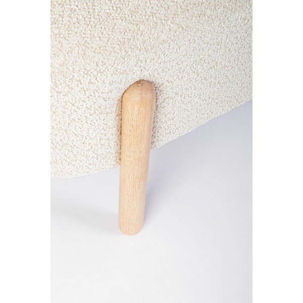 Panchina color crema in imbottito con rivestimento in bouclé Dayla – Bizzotto-image-1