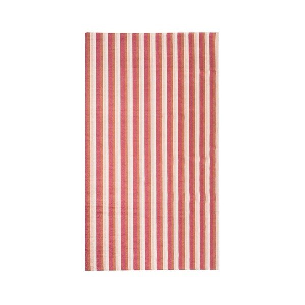 Červenooranžový koberec Floorita City Loft Stripes, 80 x 130 cm