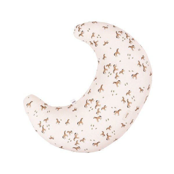 Cuscino per allattamento in crema Free Horses - Malomi Kids