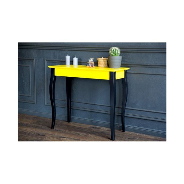 Consolle grigio scuro con gambe nere Lilo, larghezza 105 cm - Ragaba-image-2
