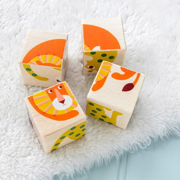 Cubi giocattolo in legno Wild Wonders – Rex London-image-1