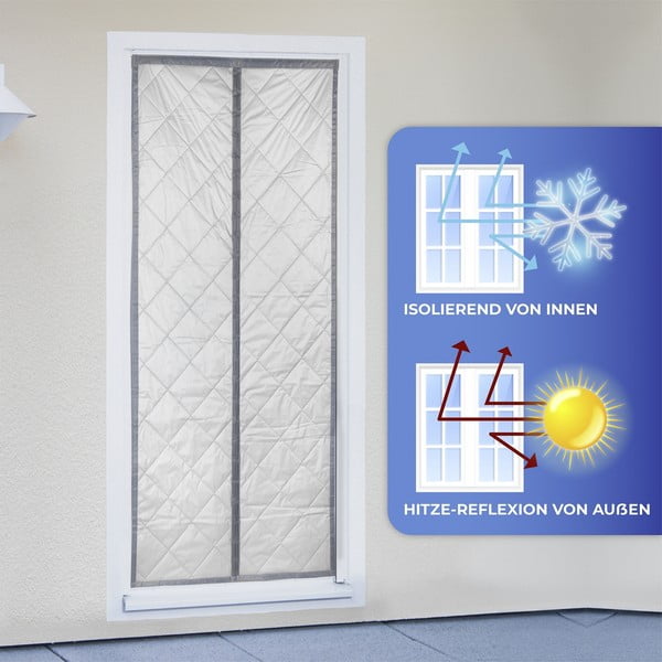 Tenda termica per porte in grigio-argento 80x200 cm - Maximex-image-4