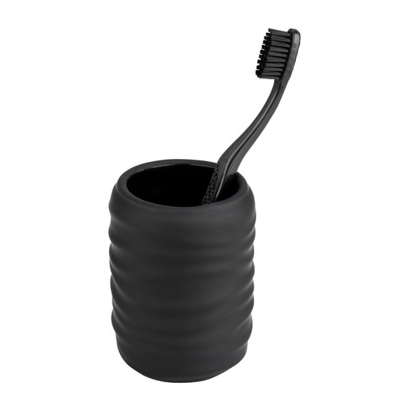 Portaspazzolino nero opaco in ceramica Illana – Wenko-image-3