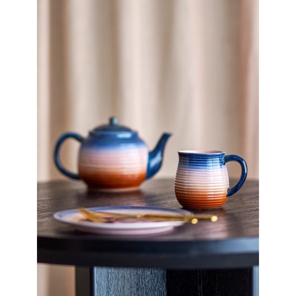 Tazze in set blu/arancioni in ceramica 4 pz 200 ml Tatum – Bloomingville-image-1