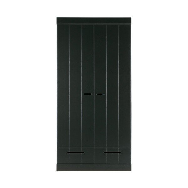 Armadio in pino nero 94x195 cm Connect - WOOOD