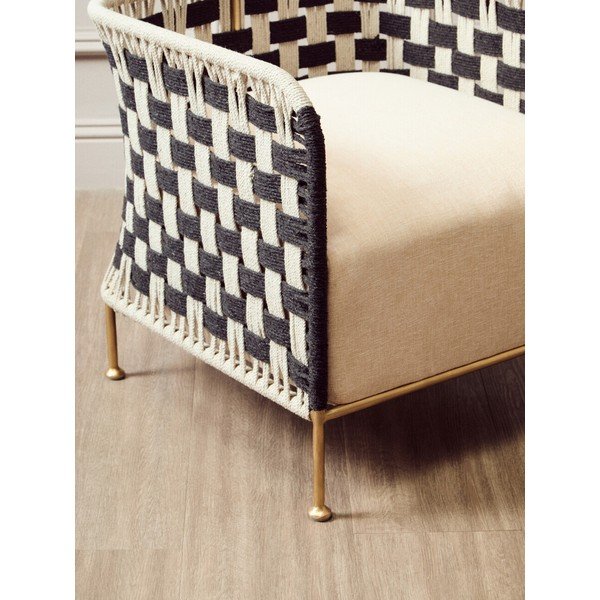 Poltrona bianca e nera Satna – Premier Housewares-image-4