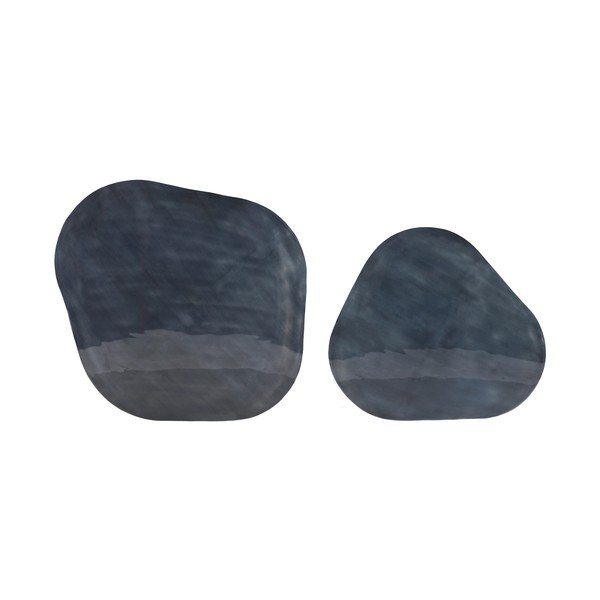 Set di tavolini da salotto color antracite in metallo 2 pz 59x60 cm Kalinda – Bizzotto-image-3