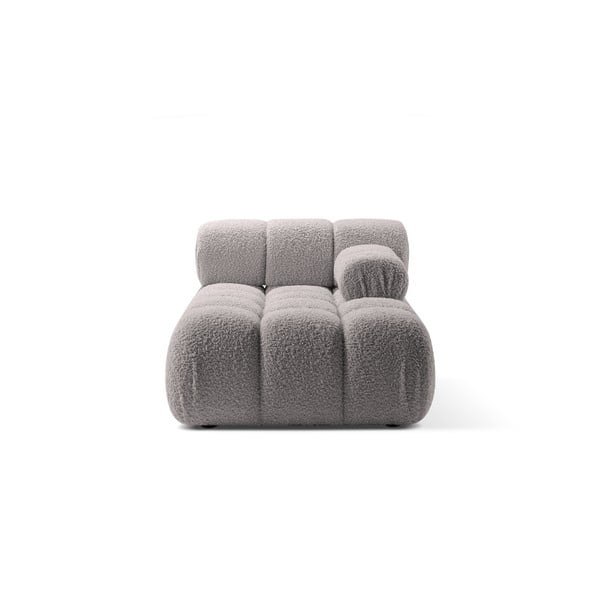 Modulo divano grigio chiaro in tessuto bouclé (angolo destro) Bellis - Micadoni Home