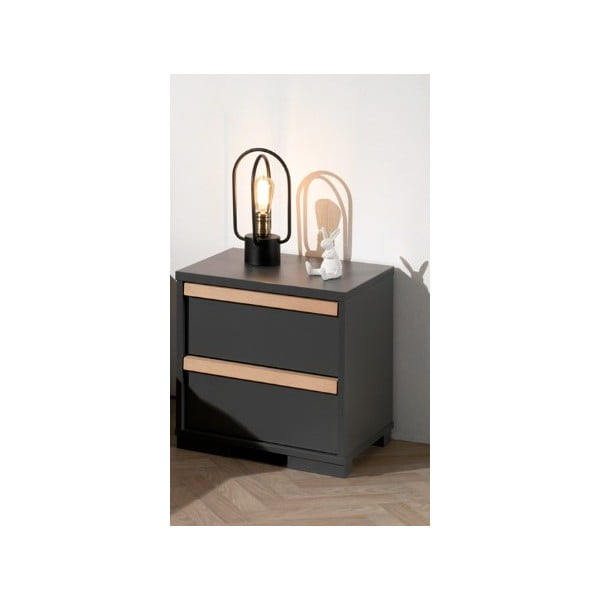 Comodino per bambini grigio scuro London - Vipack-image-3