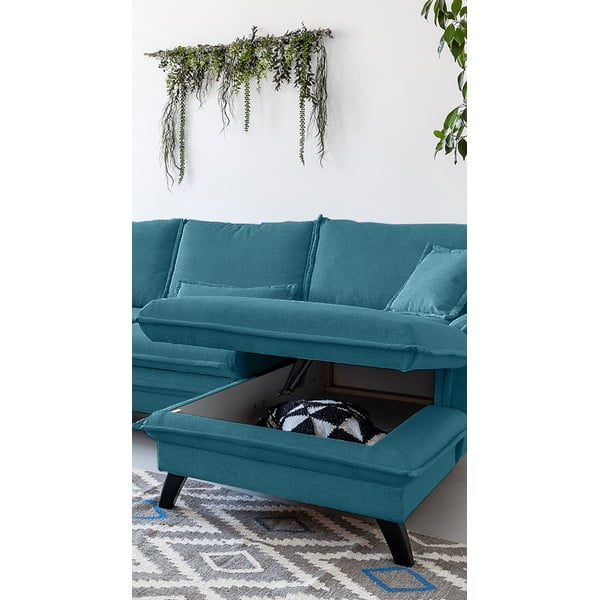 Divano letto angolare turchese, angolo destro Charming Charlie - Miuform-image-4