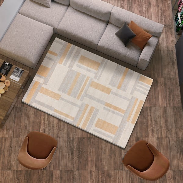 Tappeto grigio chiaro/color crema 160x230 cm Craft – Universal-image-2