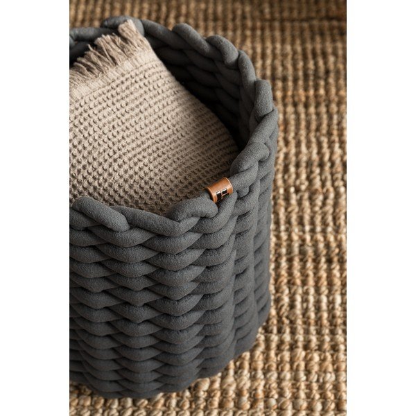 Cesto in tessuto ø 25x25 cm Peach Skin Round M – Bigso-image-2