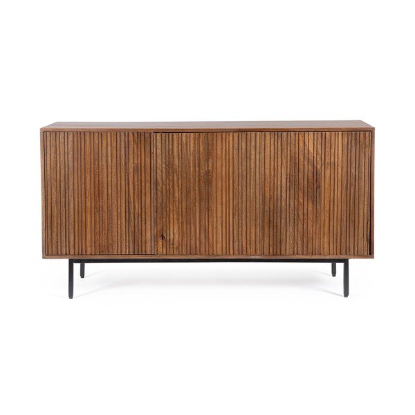 Credenza di colore naturale in mango massiccio 140x75x40 cm Tadita – Bizzotto-image-1