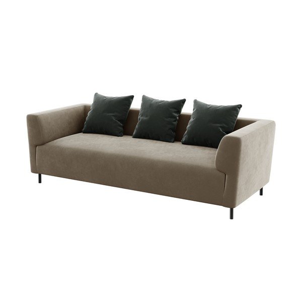 Divano in velluto beige Nosto - Ghado-image-2