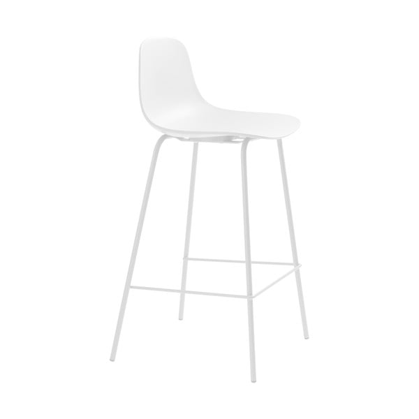 Sgabello da bar bianco in plastica (altezza della seduta 67,5 cm) Whitby – Unique Furniture