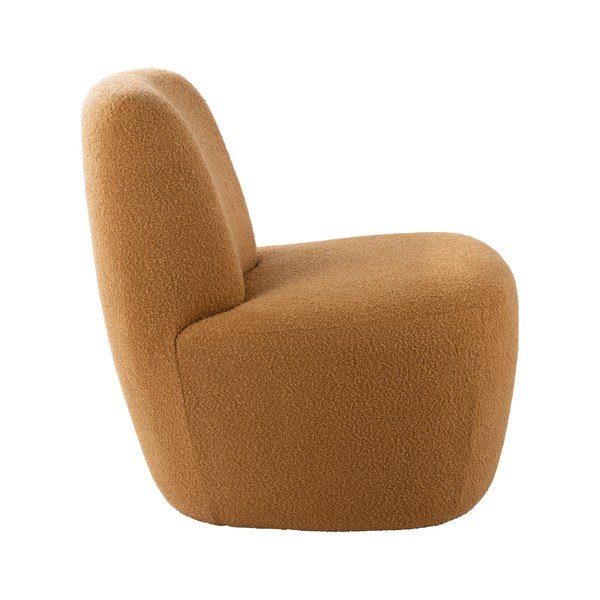 Poltrona gialla in tessuto bouclé Ada - Leitmotiv-image-3